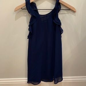 Navy tank top blouse.